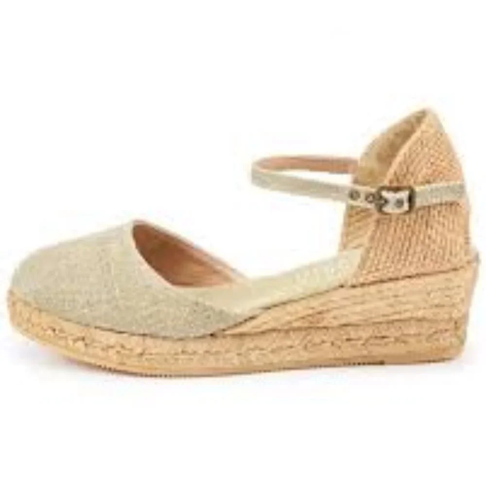 VISCATA Spain Beige Canet 2" Wedge, Ankle-Strap, Closed Toe Classic Espadrilles_7